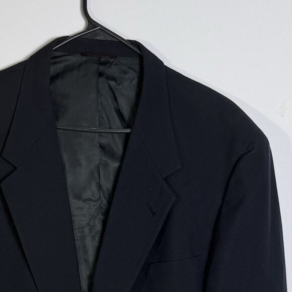 VTG Hart Schaffner Marx 48R Navy Blazer Gold Buttons Micron 2000 Wool Sport Coat - Picture 4 of 14